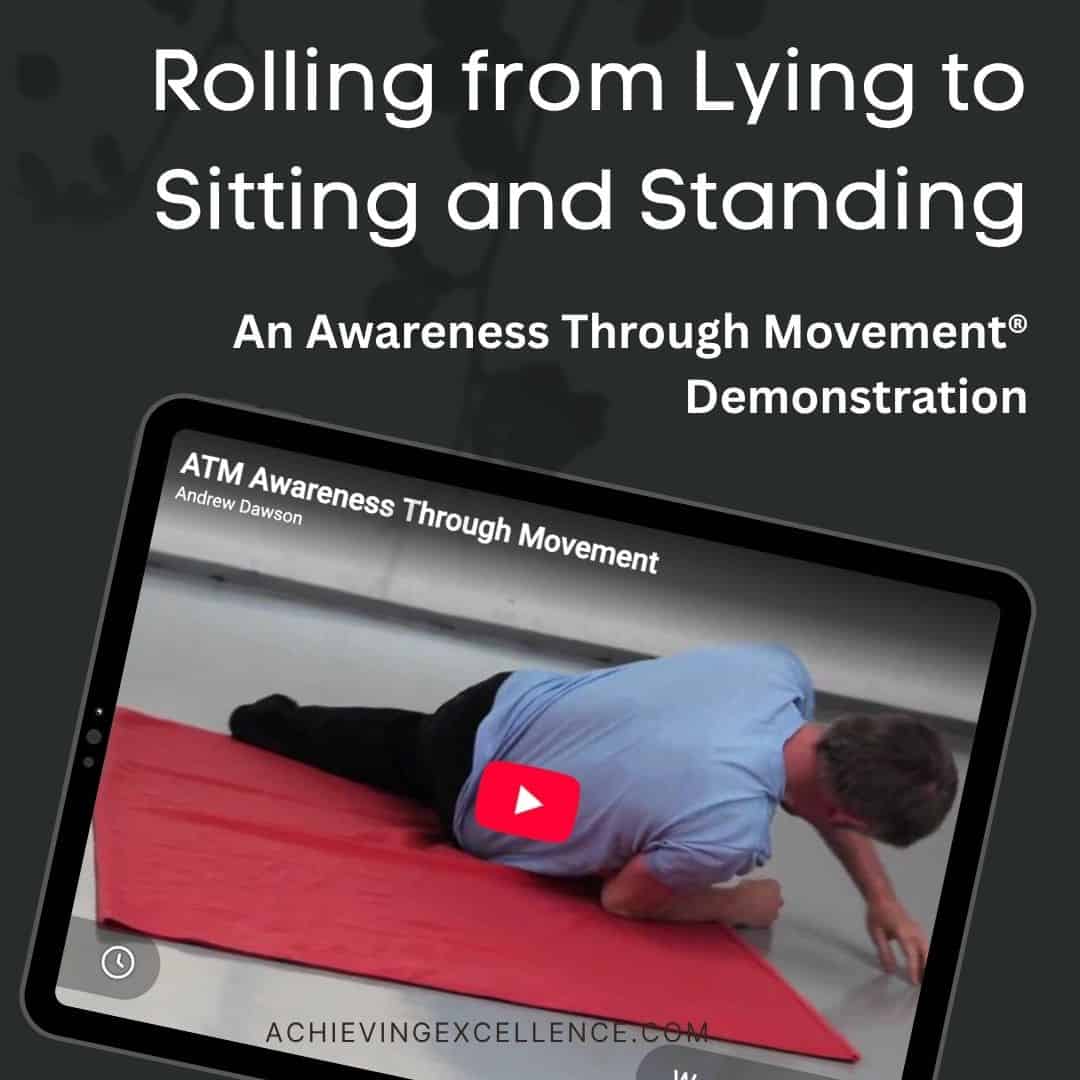 Andrew Dawson rolling from lying toward sitting and standing during an Awareness Through Movement® lesson