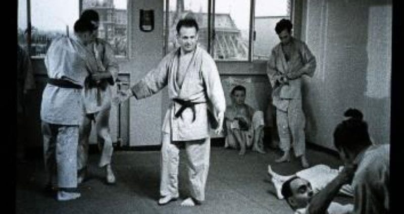 Moshe Feldenkrais teaching a judo technique in France
